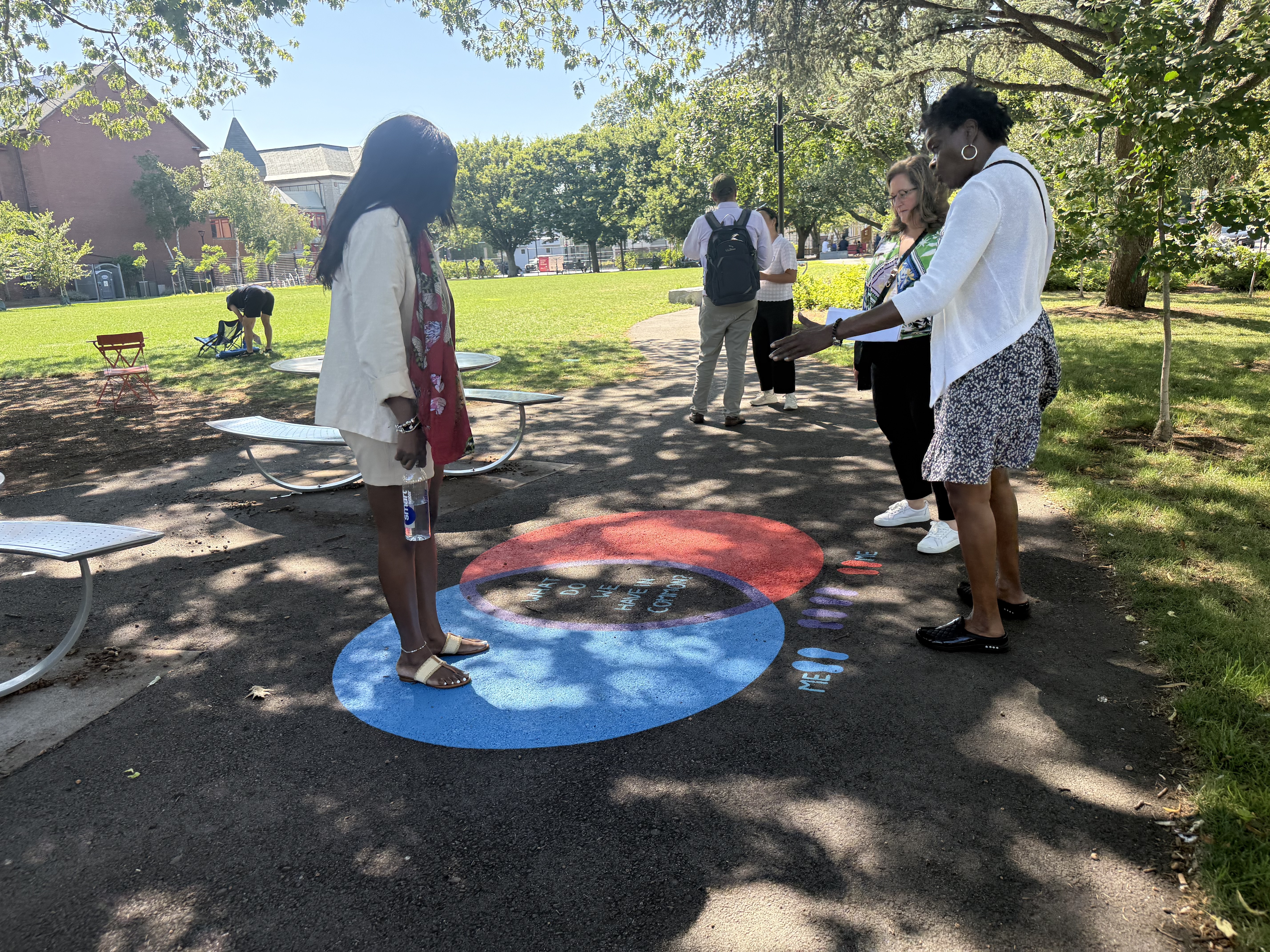 people playing a math game